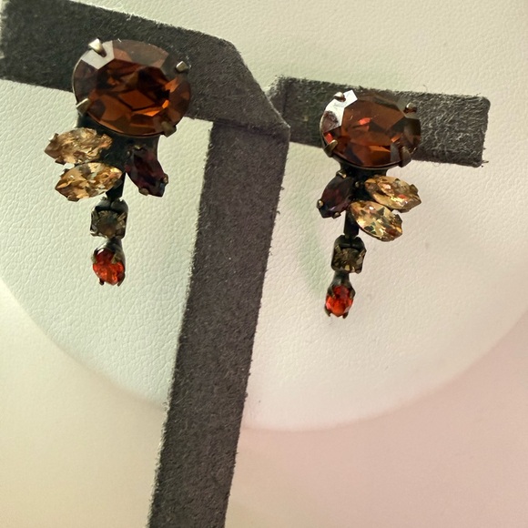Sorrelli Crystal Brass Tone Earrings - Picture 3 of 11